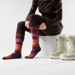 Alternative view of Smartwool Merino Socks Women's Snowboard Twilight Vista Over The Calf Socks