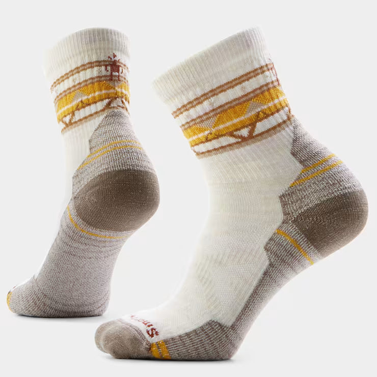 Smartwool Merino Socks Women's Hike Zig Zag Valley Mid Crew Socks