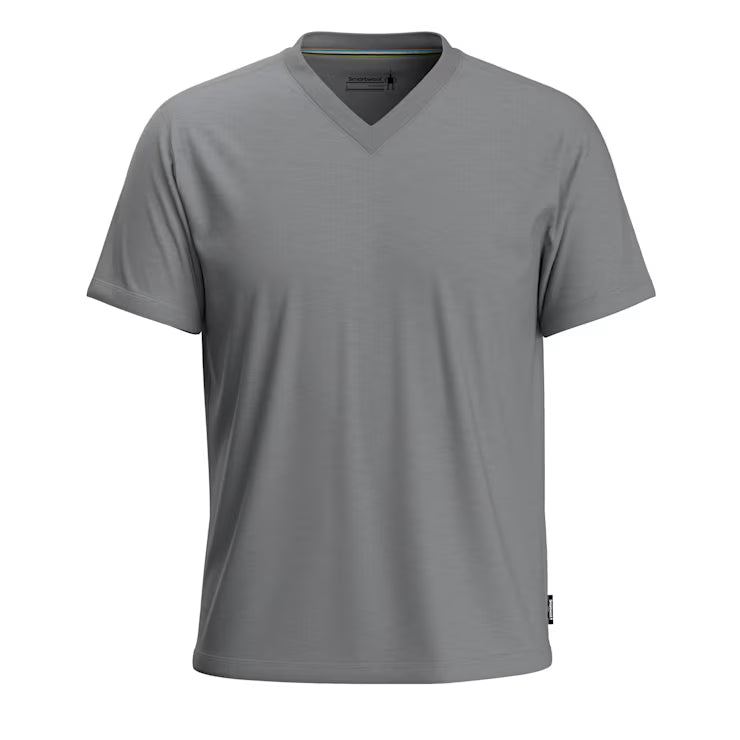 Smartwool Merino Socks Men's Perfect V-Neck Short Sleeve Tee - Image 3