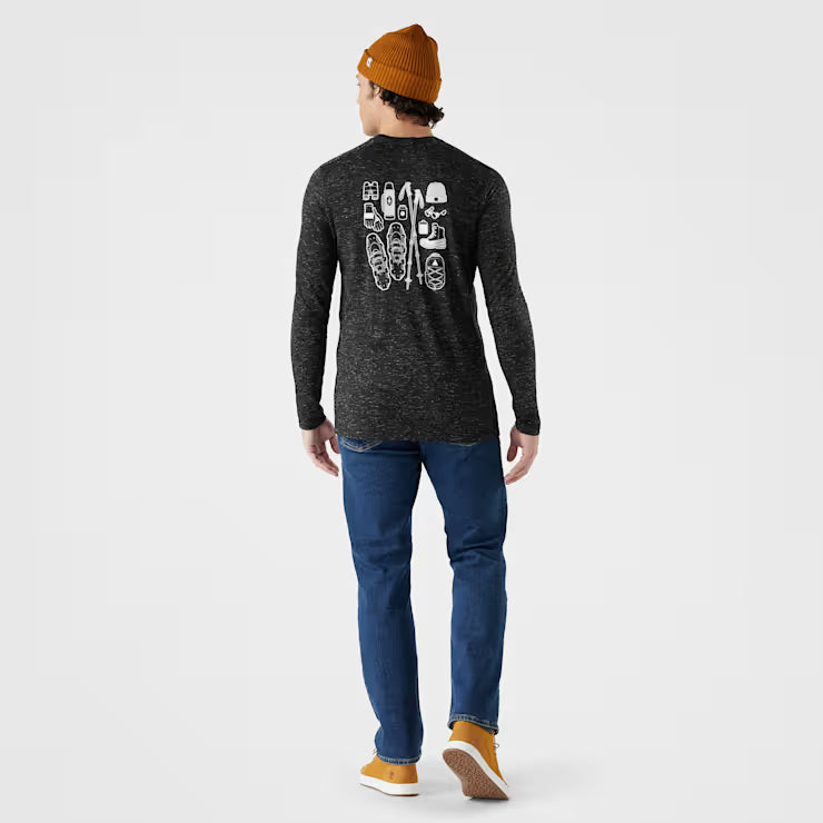 Smartwool Merino Socks Men's Merino Hemp Blend Gear Up Long Sleeve Graphic Tee - Image 3