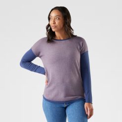 Smartwool Merino Socks Women's Shadow Pine Colorblock Crew Sweater