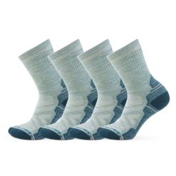 Smartwool Merino Socks Women's Hike Crew Socks 4-Pack