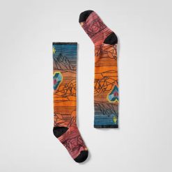 Smartwool Merino Socks Junior Ski Geo Peaks Print Over The Calf Socks