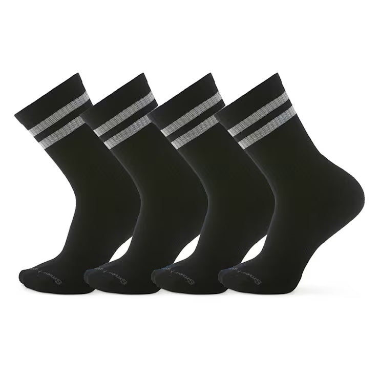 Smartwool Merino Socks Everyday Athletic Striped Crew Socks 4-Pack
