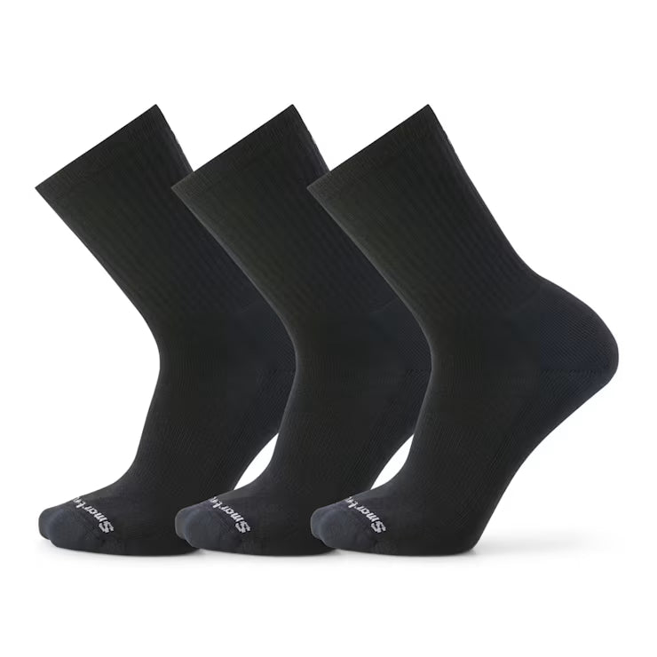 Smartwool Merino Socks Everyday Solid Rib Crew Socks 3-Pack