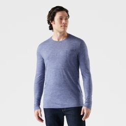 Smartwool Merino Socks Men's Everyday Exploration Merino Long Sleeve Pocket Tee
