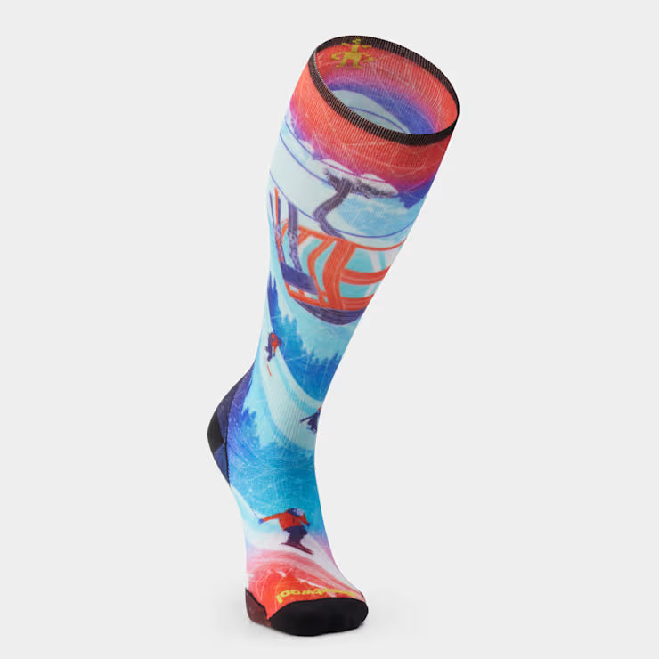 Smartwool Merino Socks Ski Ski Day Print Over The Calf Socks - Image 2