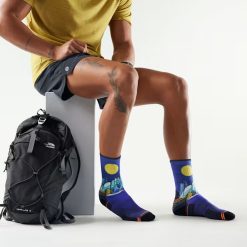 Alternative view of Smartwool Merino Socks Hike Mountain Myth Print Crew Socks