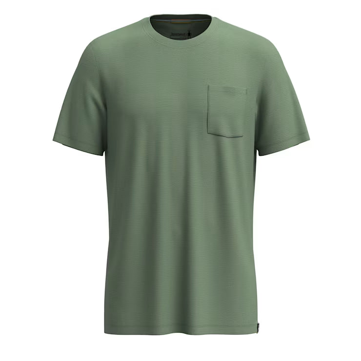 Smartwool Merino Socks Men's Merino Hemp Blend Short Sleeve Pocket Tee - Image 3