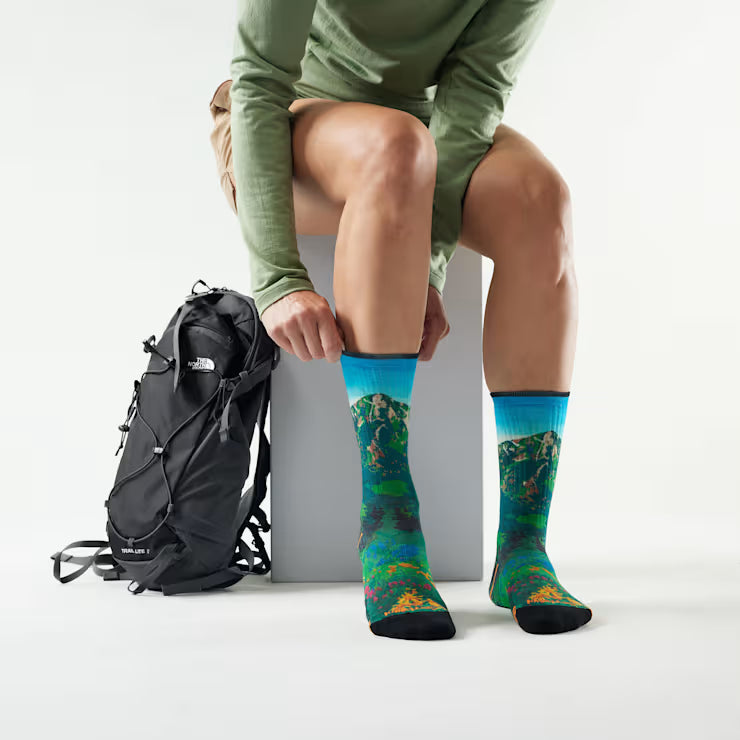 Smartwool Merino Socks Wome's Hike Mountain Lake Print Crew Socks - Image 2