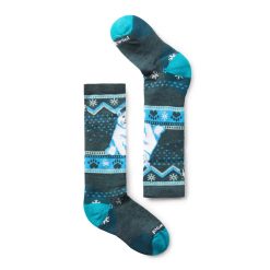 Smartwool Merino Socks Kids' Wintersport Polar Bear Pattern Over The Calf Socks