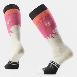 Smartwool Merino Socks Women's Ski Snowpocalypse Pattern Over The Calf Socks