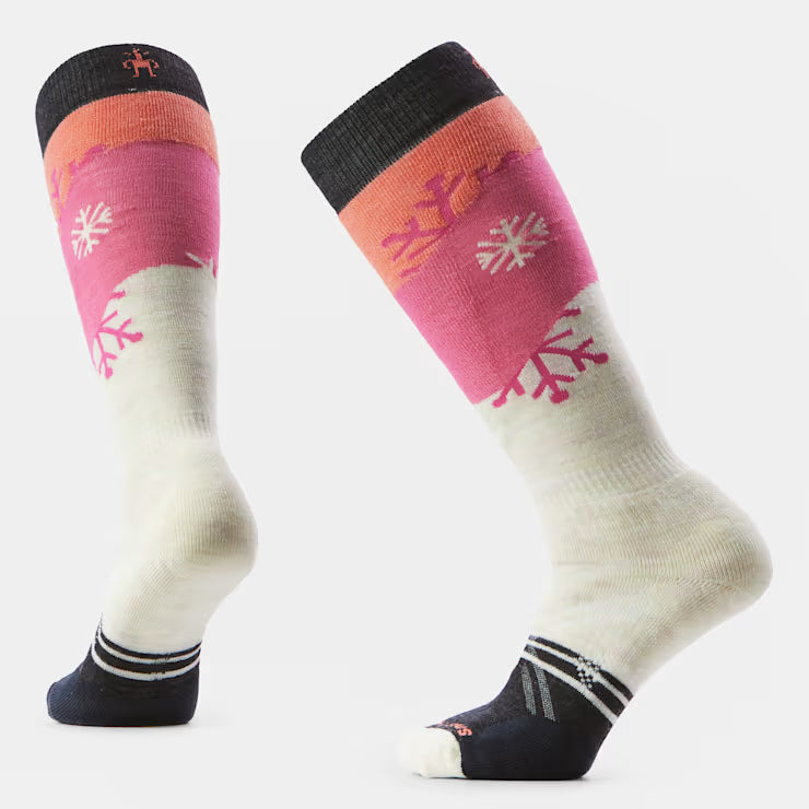 Smartwool Merino Socks Women's Ski Snowpocalypse Pattern Over The Calf Socks