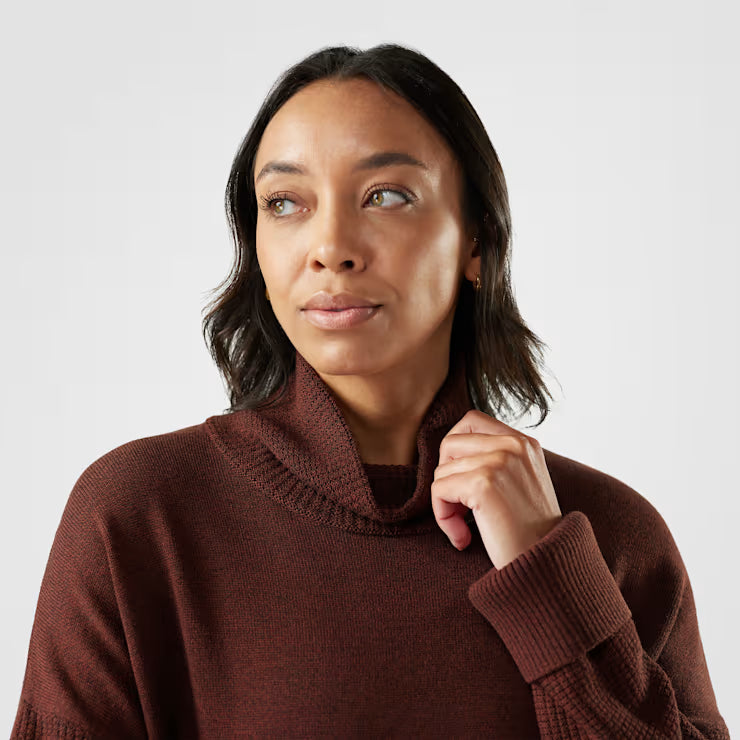 Smartwool Merino Socks Women's Edgewood Cowl Neck Sweater - Image 3