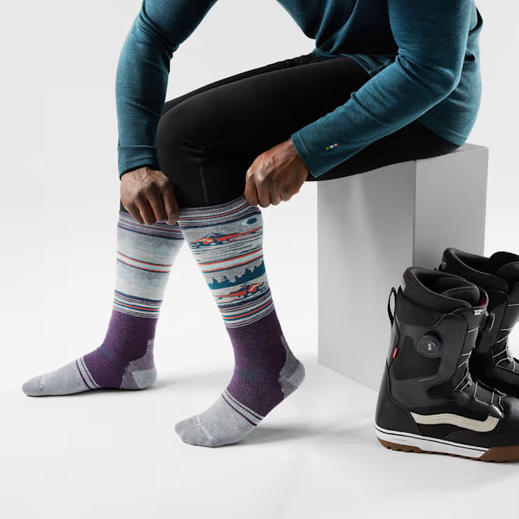 Smartwool Merino Socks Snowboard Snowmobile Over The Calf Socks - Image 2