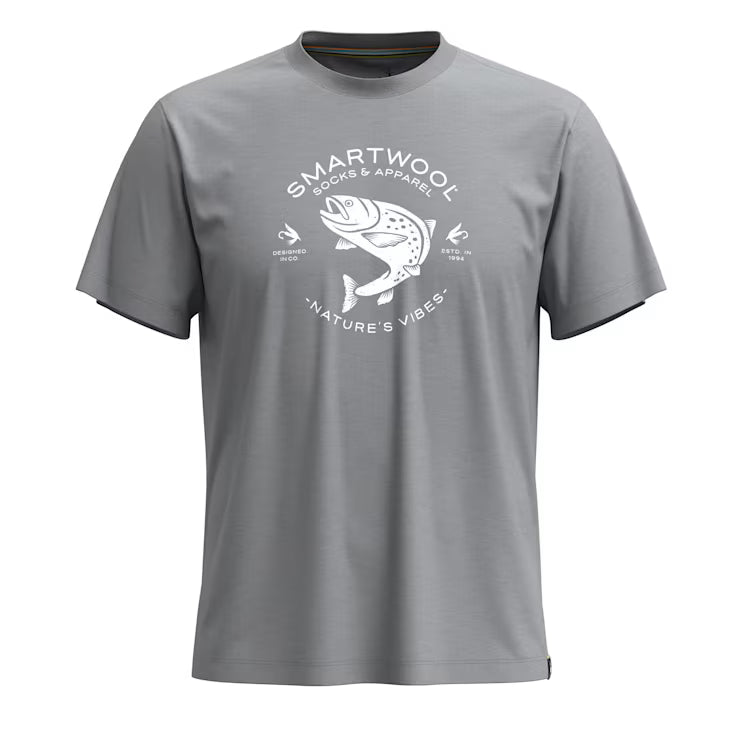 Smartwool Merino Socks Trout Fishing Short Sleeve Graphic Tee - Image 2