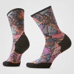Smartwool Merino Socks Women's Trail Run Triangle Prism Print Crew Socks