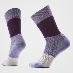Smartwool Merino Socks Women's Everyday Color Block Cable Crew Socks