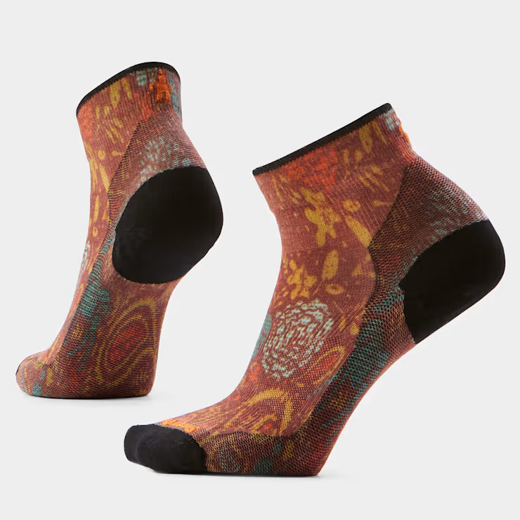 Smartwool Merino Socks Women's Bike Paisley Print Ankle Socks