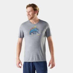Smartwool Merino Socks Men's Bear Strata Active Short Sleeve Graphic Tee