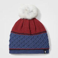 Alternative view of Smartwool Merino Socks Cable Knit Colorblock Pom Beanie