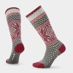 Smartwool Merino Socks Women's Everyday Cozy Popcorn Snowflake Crew Socks
