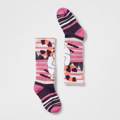 Smartwool Merino Socks Kids' Wintersport Yeti Pattern Over The Calf Socks