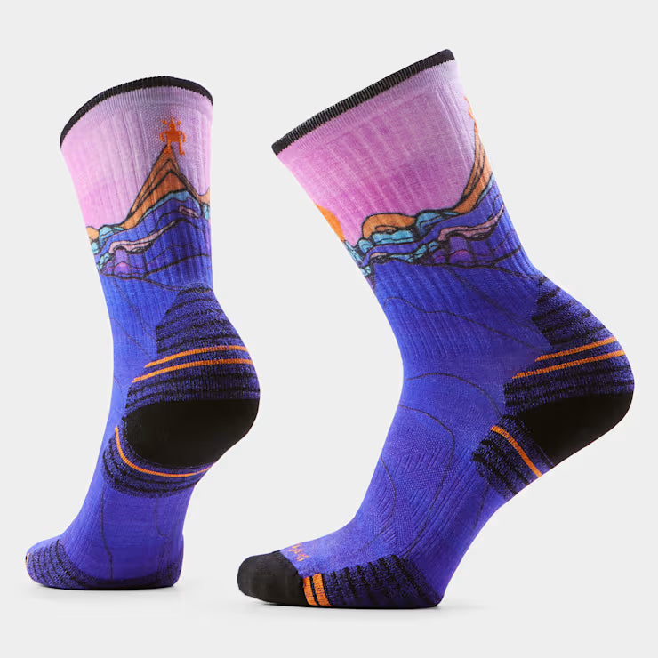Smartwool Merino Socks Wome's Hike Mountain Sunrise Print Crew Socks