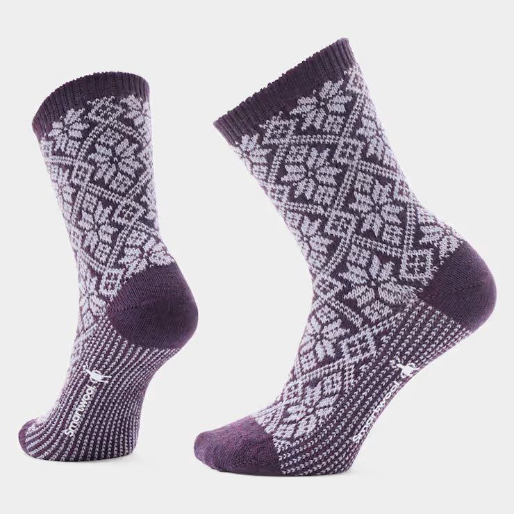 Smartwool Merino Socks Women's Everyday Cozy Traditional Snowflake Crew Socks