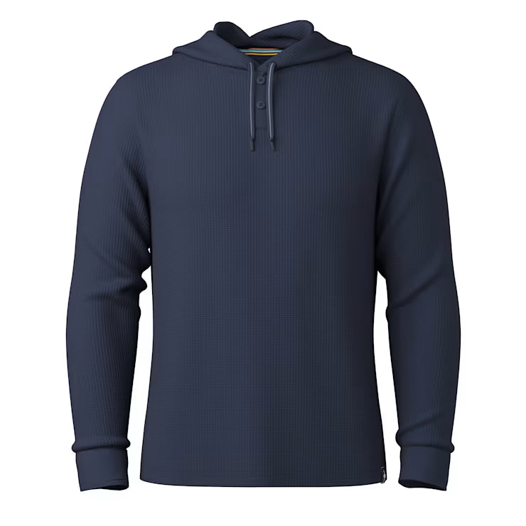 Smartwool Merino Socks Men's Waffle Henley Hoodie - Image 3
