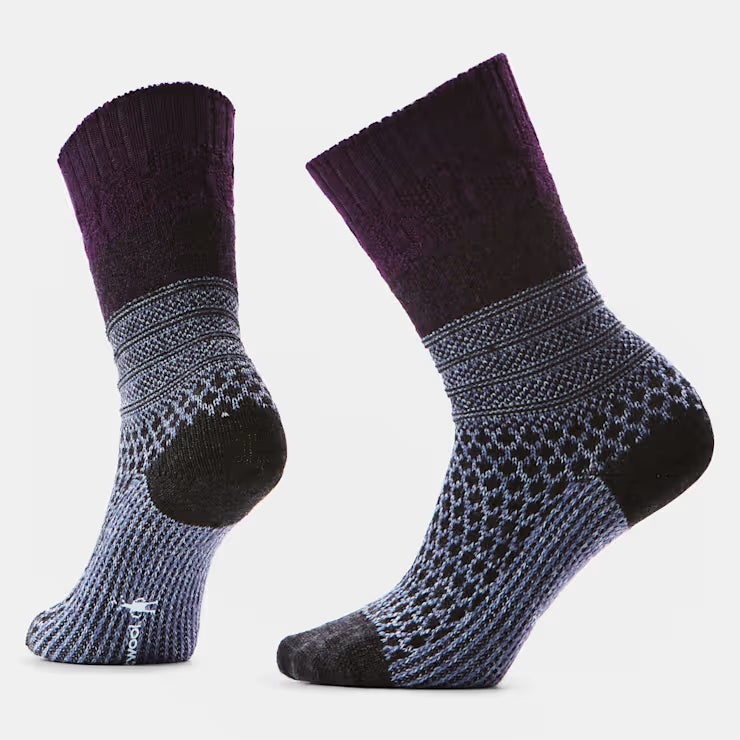 Smartwool Merino Socks Women's Everyday Cozy Popcorn Cable Crew Socks