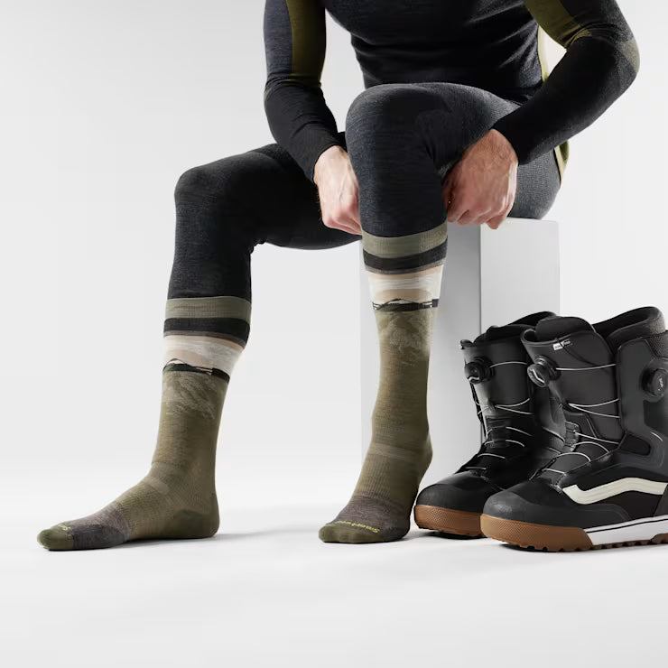 Smartwool Merino Socks Snowboard Mountain Sunrise Over The Calf Socks - Image 3