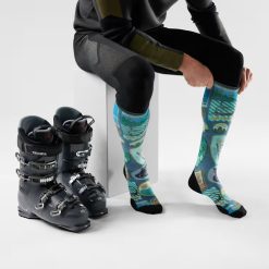 Alternative view of Smartwool Merino Socks Ski Explorer Print Over The Calf Socks