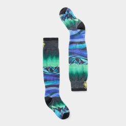 Smartwool Merino Socks Junior Ski Aurora Flash Print Over The Calf Socks