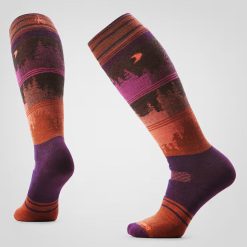 Smartwool Merino Socks Women's Snowboard Twilight Vista Over The Calf Socks