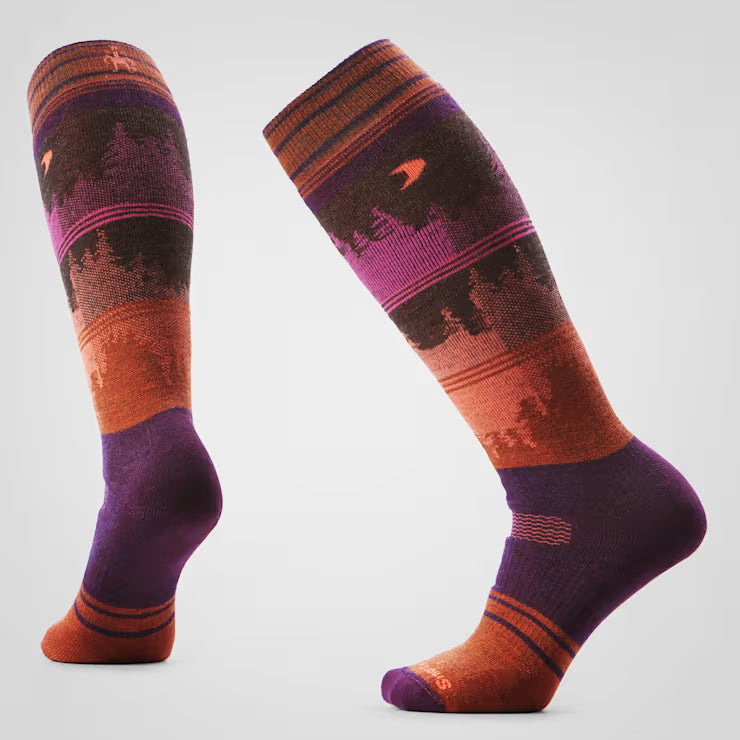 Smartwool Merino Socks Women's Snowboard Twilight Vista Over The Calf Socks