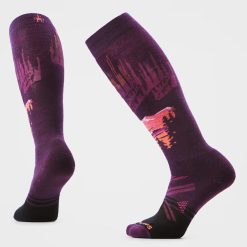 Smartwool Merino Socks Women's Ski Alpine Auroras Over The Calf Socks