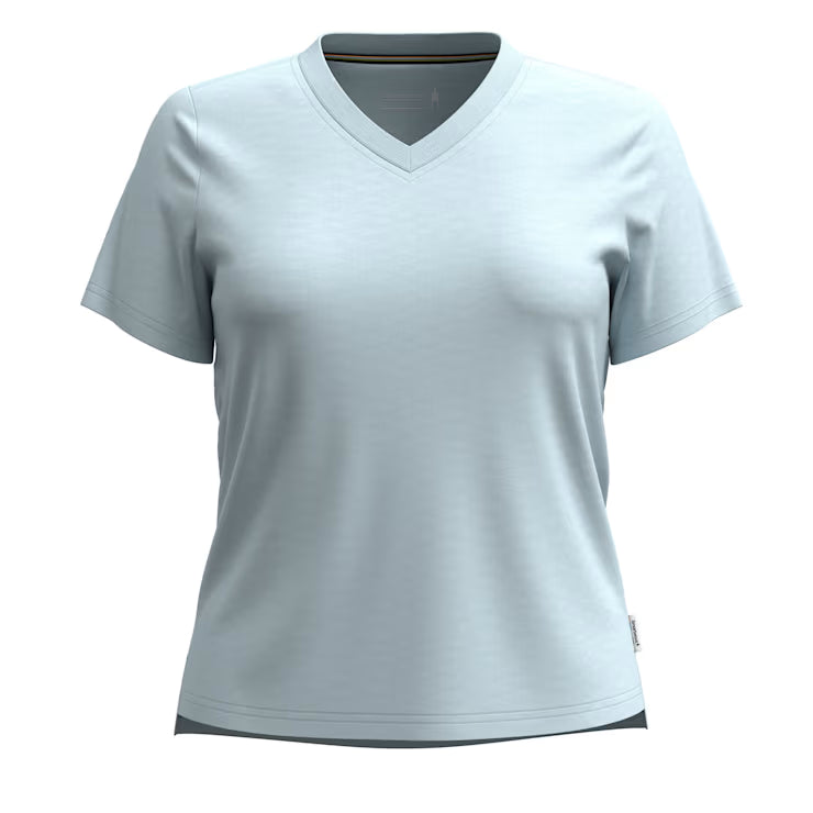 Smartwool Merino Socks Women's Perfect V-Neck Short Sleeve Tee - Image 3