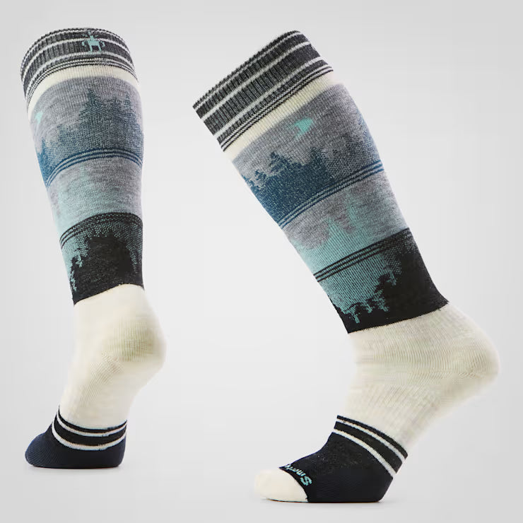 Smartwool Merino Socks Women's Snowboard Twilight Vista Over The Calf Socks
