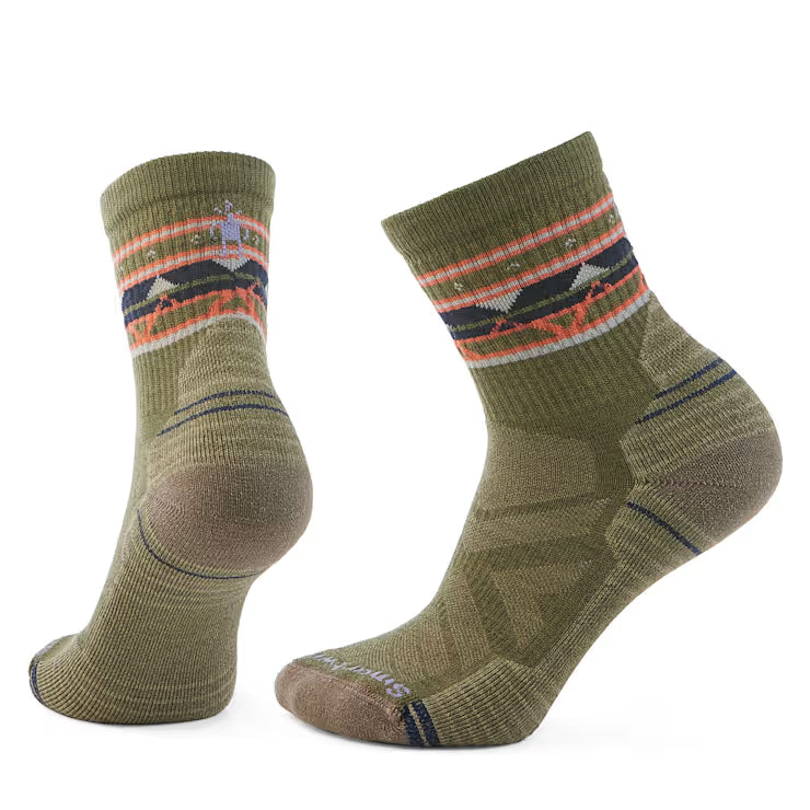 Smartwool Merino Socks Women's Hike Zig Zag Valley Mid Crew Socks