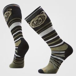 Smartwool Merino Socks Ski Growling Grizzly Over The Calf Socks