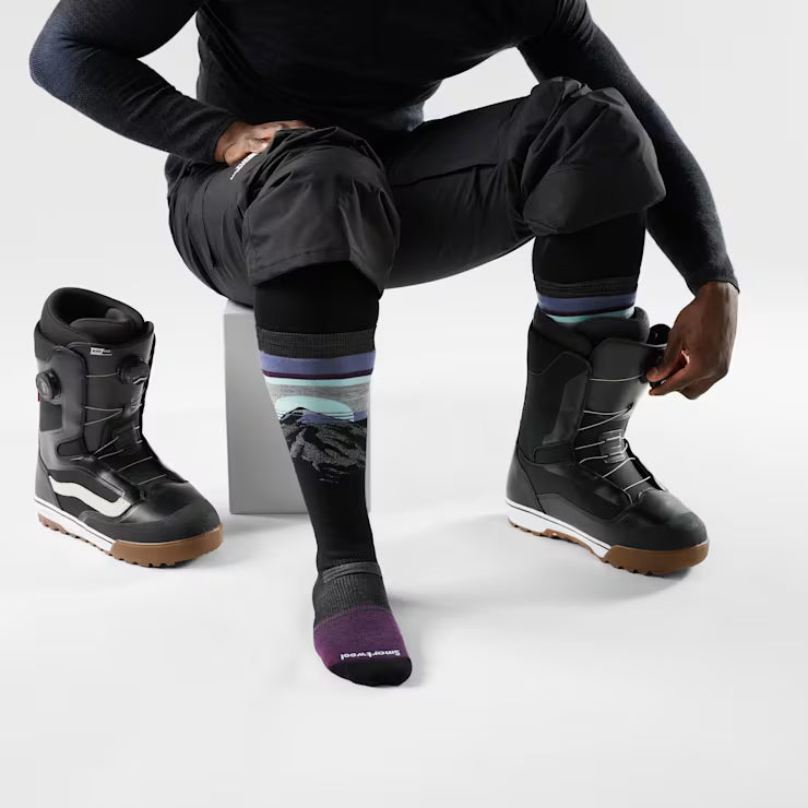 Smartwool Merino Socks Snowboard Mountain Sunrise Over The Calf Socks - Image 2