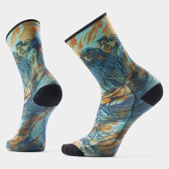 Smartwool Merino Socks Bike Rugged Ride Print Crew Socks