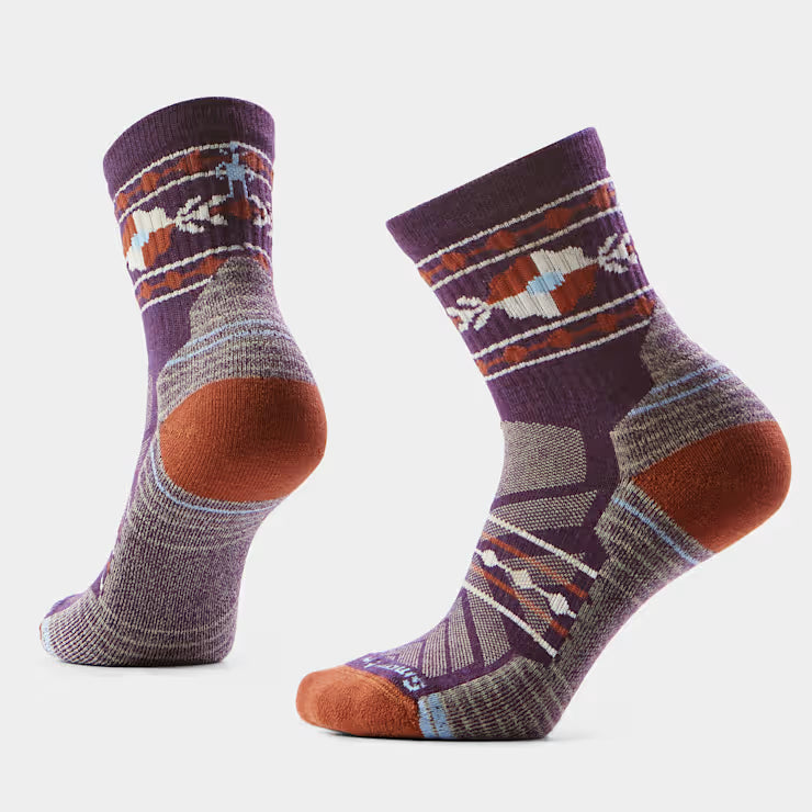 Smartwool Merino Socks Women's Hike Retro Floral Mid Crew Socks