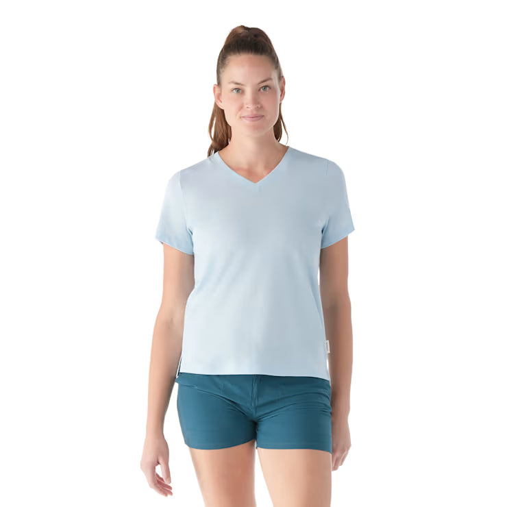Smartwool Merino Socks Women's Perfect V-Neck Short Sleeve Tee