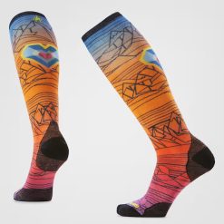 Smartwool Merino Socks Ski Geo Peaks Print Over The Calf Socks