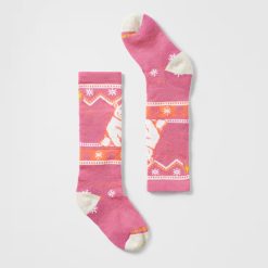 Smartwool Merino Socks Kids' Wintersport Polar Bear Pattern Over The Calf Socks