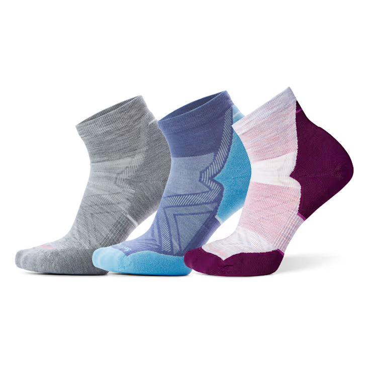 Smartwool Merino Socks Women's Run Ankle Socks Trio Gift Box