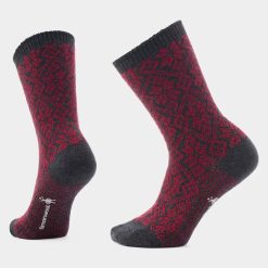 Smartwool Merino Socks Women's Everyday Cozy Traditional Snowflake Crew Socks