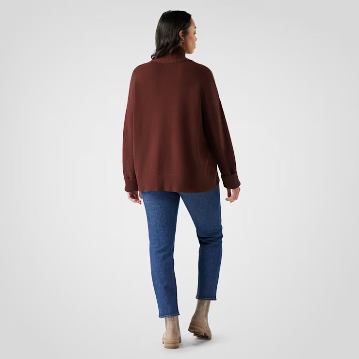 Smartwool Merino Socks Women's Edgewood Cowl Neck Sweater - Image 2